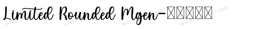Limited Rounded Mgen字体转换